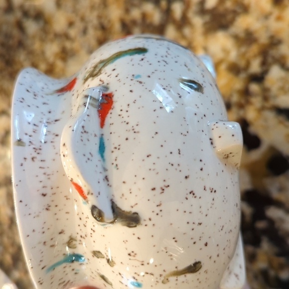 Vintage Ceramic splatter sugar container - Picture 3 of 11